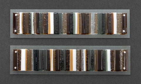 Modern Art Glass Wave Form Wall Sculpture in Two Pieces