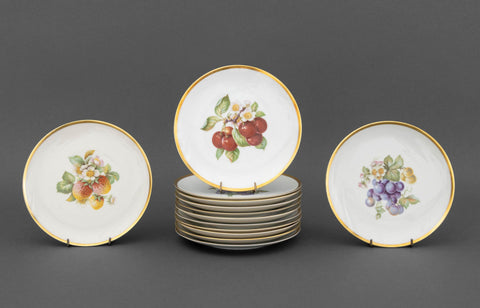 Set of 13 Hutschenreuther Fruit Motif Porcelain Plates