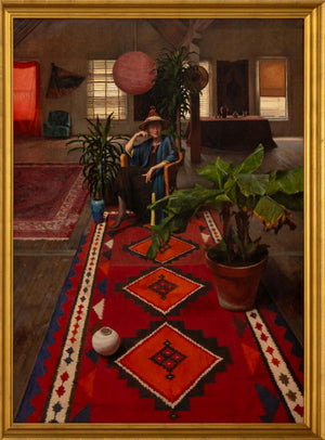 Jim McVicker "The African Hat" Oil on Linen, 1992