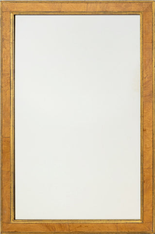 Modern Birch and Gilt Gesso Framed Mirror