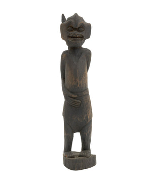 Indian Standing Hanuman Hand-Carved Wood Sculpture