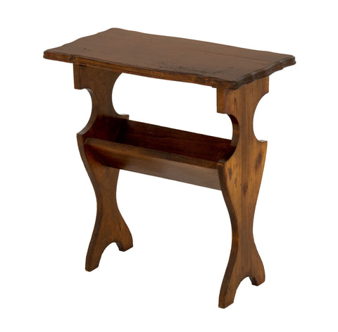 Vintage Walnut Bookshelf Side Table