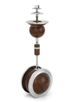 Art Deco Belmet "Rollodor" Self-Leveling Rolling Walnut Ashtray, Circa 1930