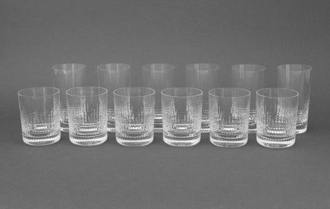 Set of 12 Baccarat Crystal Glassware Pieces