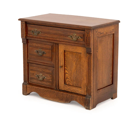 Arts and Crafts Oak Wash Stand