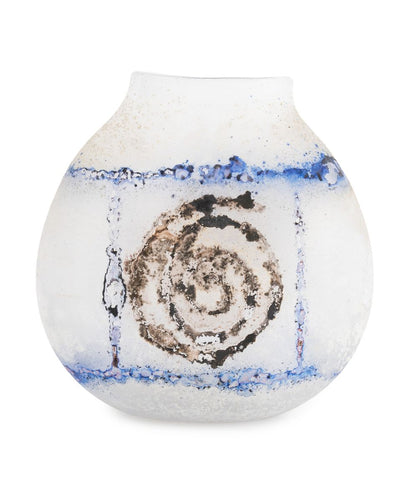 Seguso Arte Vetro Spiral Motif Scavo Glass Vase