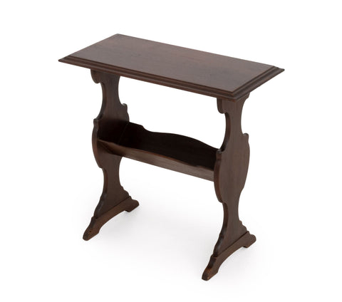 Vintage Mahogany Magazine Rack End Table
