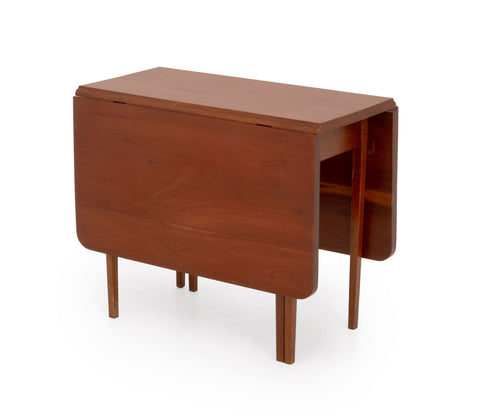 American Mid-Century Modern Diminutive Mahogany Drop-Leaf Table