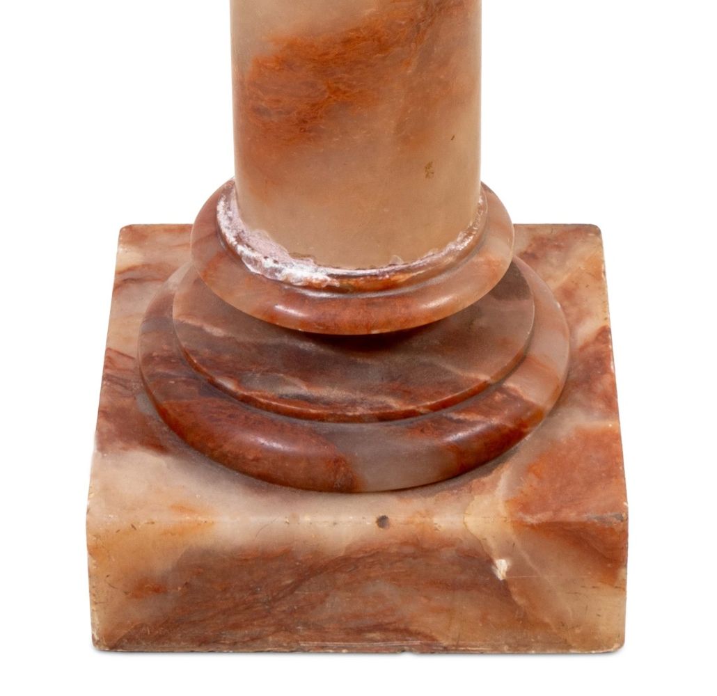 Red Alabaster French Red Alabaster Pedestal – Showplace