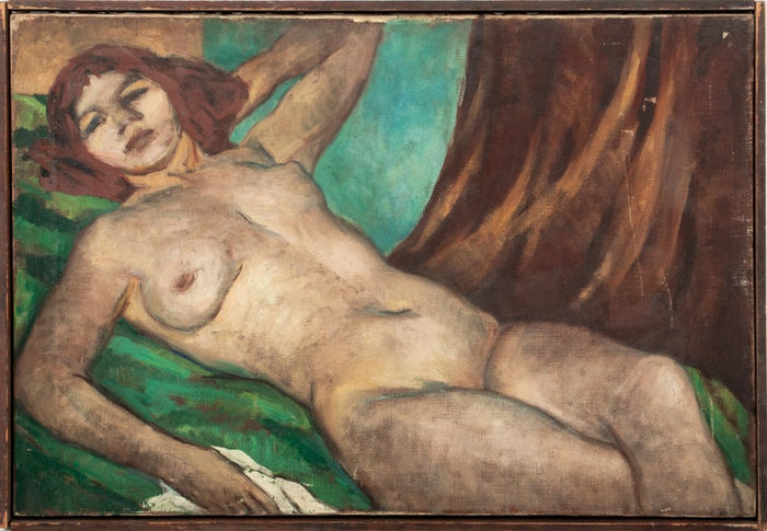 Hamilton Reclining Female Nude Oil on Canvas