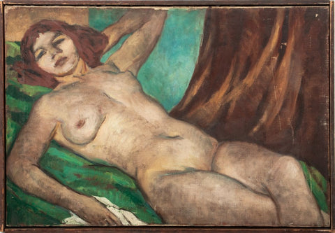 Hamilton Reclining Female Nude Oil on Canvas