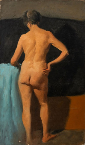 Brenden Berger Nude Woman Oil on Canvas, 1953