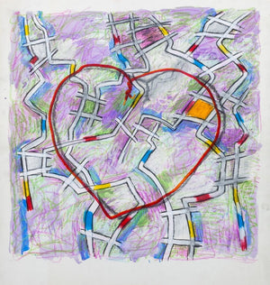 Domenick Capobianco Abstract Heart Mixed Media (9778076614963)