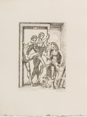 Paul Cadmus "Waiting for Rehearsal" Etching
