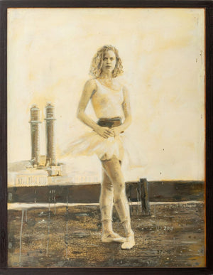 Paul Richard Standing Ballerina Oil on Panel (9859378217267)