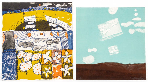 Elfi Schuselka Abstract Landscapes Lithographs, 2