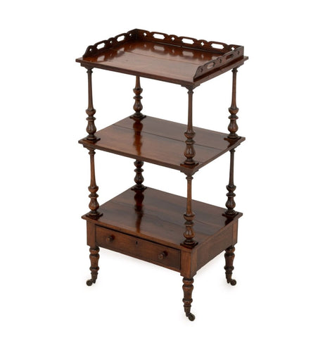 Victorian Rosewood Three-Tier Whatnot