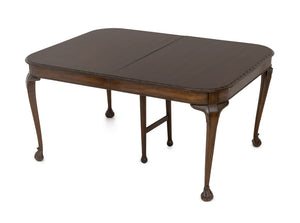 Queen Anne Style Vintage Mahogany Extending Dining Table