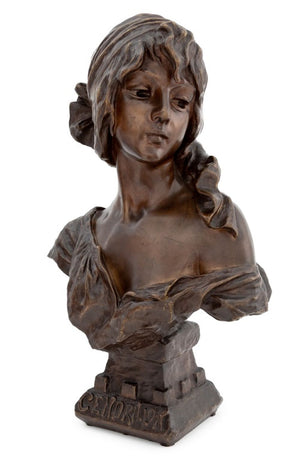 Emmanuel Villanis "Cendrillon" Bronze Bust (9778159583539)