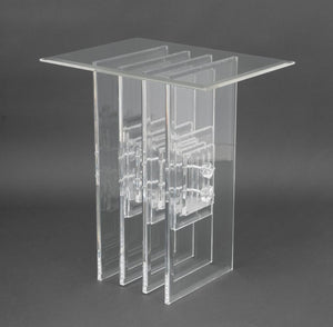 Postmodern Clear Acrylic Console Table