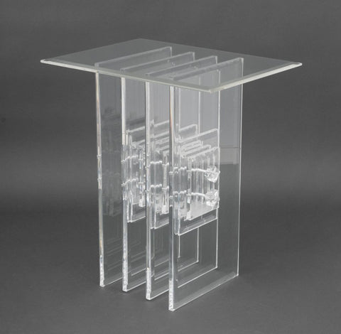 Postmodern Clear Acrylic Console Table