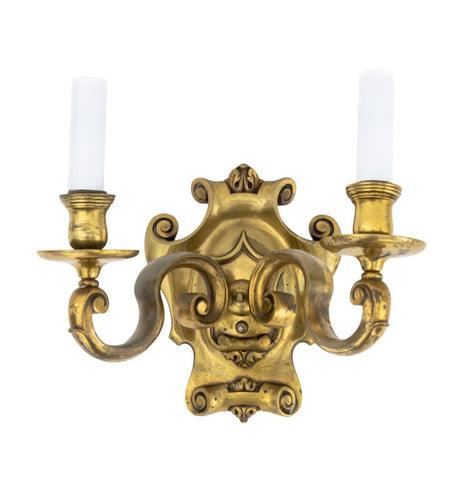 French Neoclassical Style Bronze Two-Branch Sconce