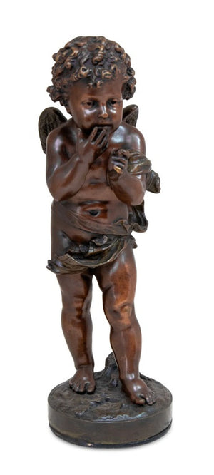 Jean Bulio "Cupid" Patinated Bronze, 19th C. (9778168660275)
