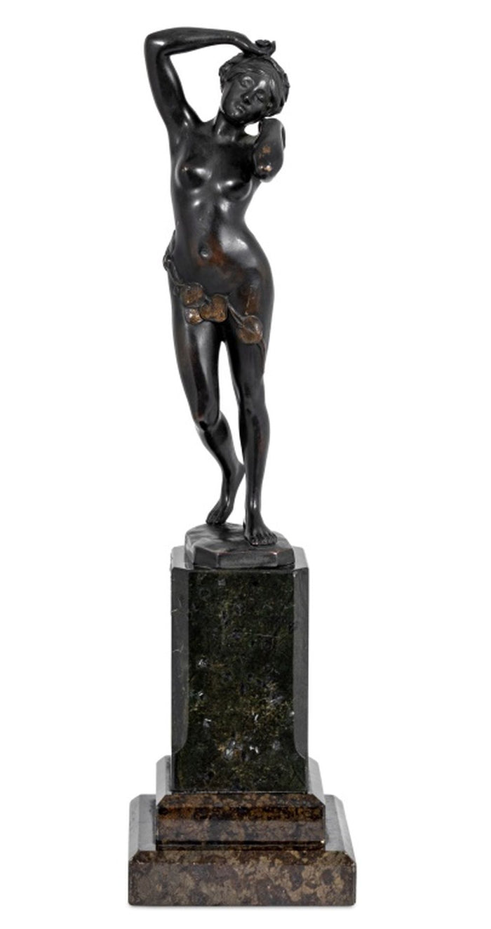 Charles Masse Nude Woman Patinated Bronze