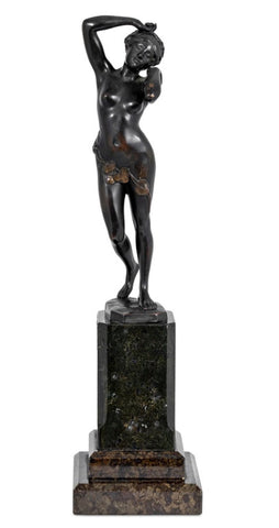 Charles Masse Nude Woman Patinated Bronze