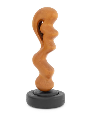 Modernist Biomorphic Wood Revolving Sculpture