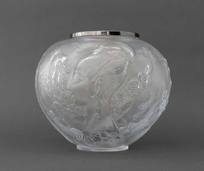 Erte "Flower Among the Flowers" Crystal Bowl