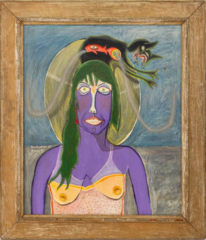 Gregory Van Maanen "Babbett" Oil on Cloth, 1982