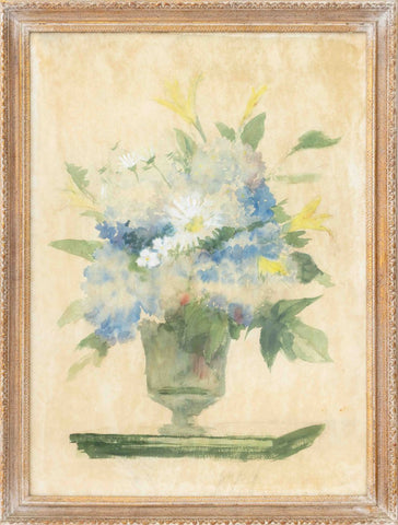 Bouquet of Flowers Mixed Media on Paper, 20th C.