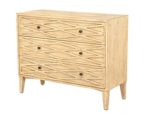 Contemporary Cerused Wood Chest of Drawers