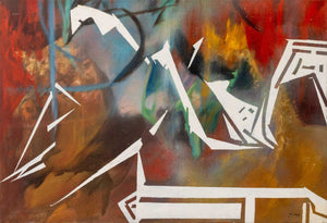 Fritz Bonner Abstraction Acrylic on Canvas