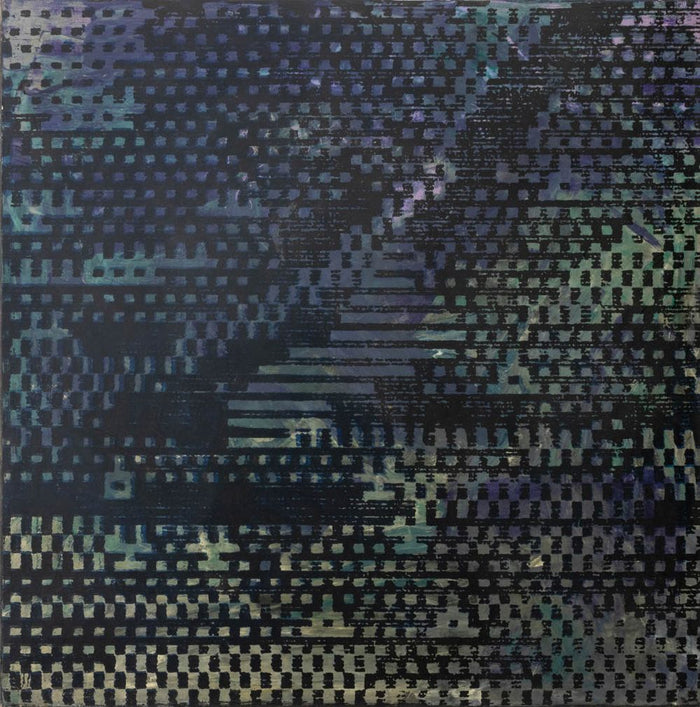 Barry Bridgewood Pixilated Composition Acrylic