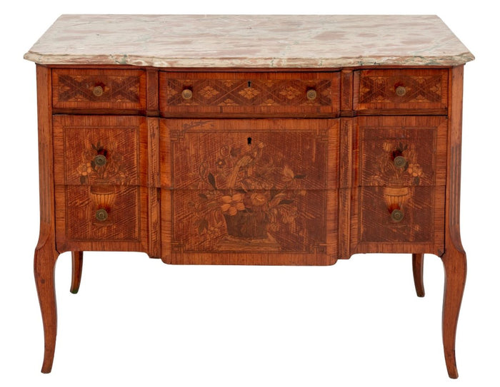 Louis XV Style Kingwood and Marquetry Commode