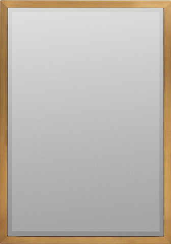 Brushed Brass Framed Beveled Glass Mirror