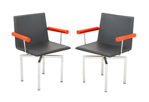 Il Loft "HI.02" Hils Leather Swivel Armchairs, Pr. (9893043306803)