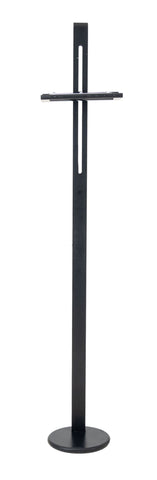 Italian Postmodern Patinated Aluminum Floor Lamp