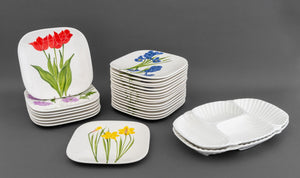 The Sea Gull Painted Ceramic Tableware, 26 Pcs.