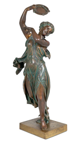 E. H. Dumaige Patinated Bronze Figure of a Muse