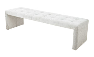 Il Loft Gray Upholstered Kyoto Bench (9859421471027)