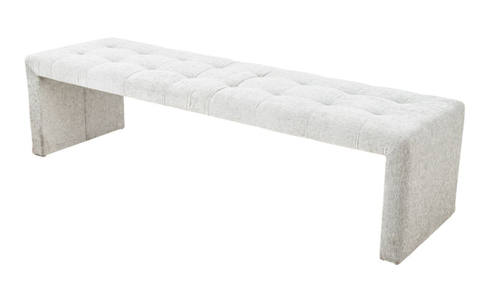 Il Loft Gray Upholstered Kyoto Bench