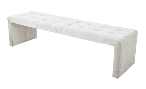 Il Loft Gray Upholstered Kyoto Bench