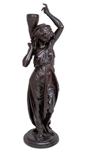 French Water Carrier Patinated Bronze Sculpture (9846951149875)