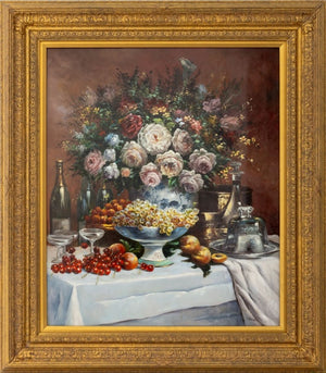 Francois Gabriel Floral Still Life Oil on Panel (9778257035571)