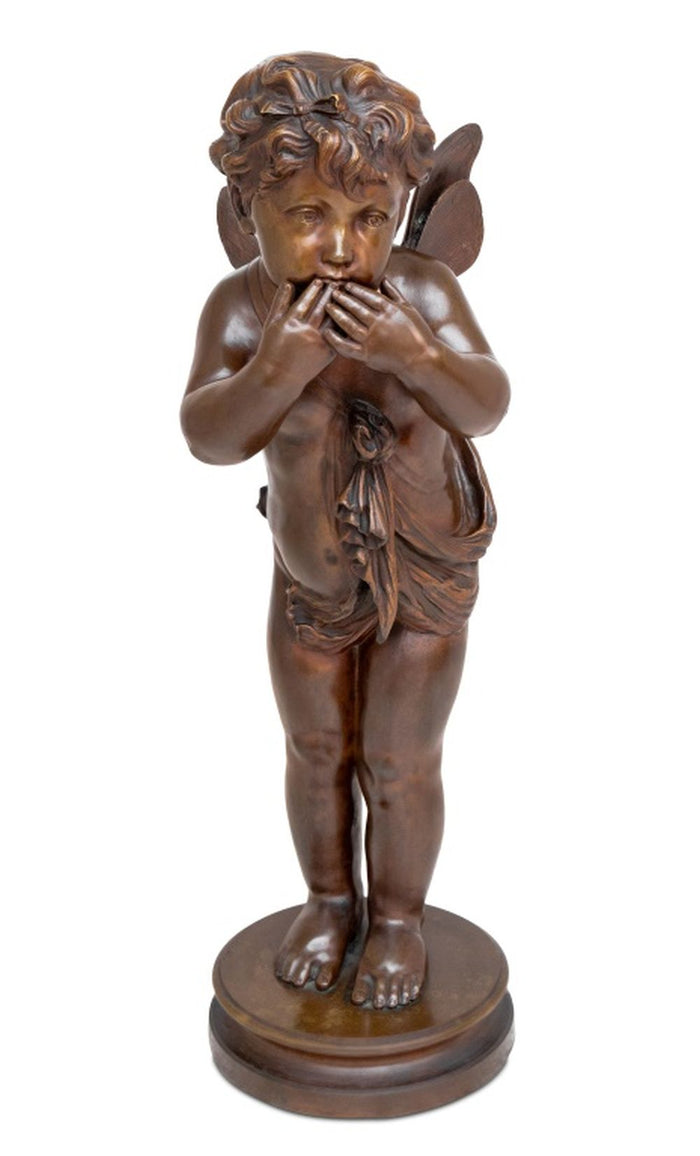 Victor Rousseau "Cupid" Patinated Bronze