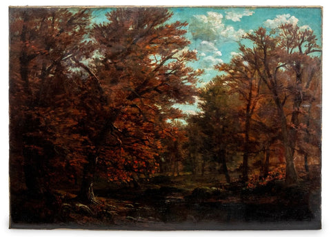 Frederick H. Clark Autumn Landscape Oil on Canvas