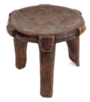 African Carved Wood Tripod Stool (9671709196595)